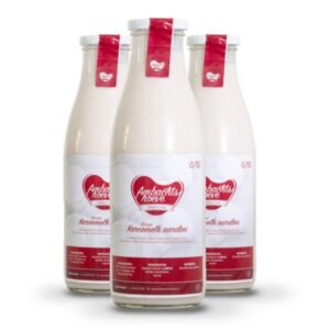Ambachtshoeve karnemelk aardbei 750 ml. (B)