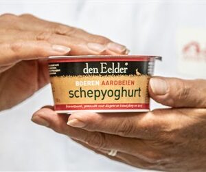 Den Eelder boeren schepyoghurt aardbei 12 x 150 gr. (B)