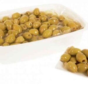 Groene knoflook olijven 1,9 kg. (B)