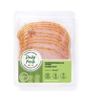 Varkensgebraad curry 3 x 100 gr. (B)
