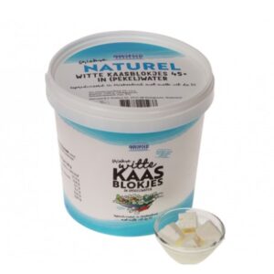 Witte kaas blokjes - type Feta 1 kg.
