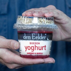 Den Eelder yoghurt aardbei muesli 6 x 170 gr.